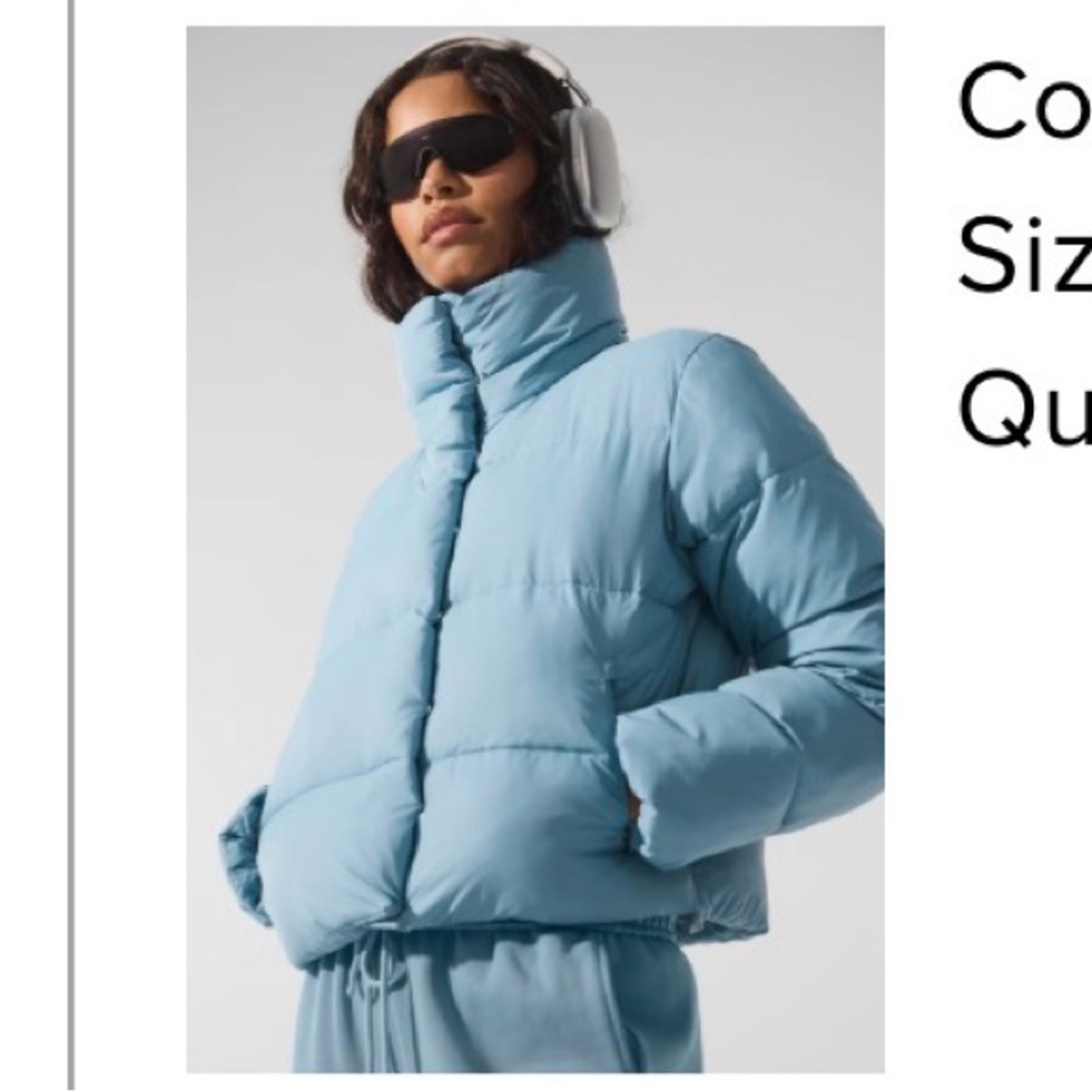 ALO Yoga Light Blue Puffer Jacket